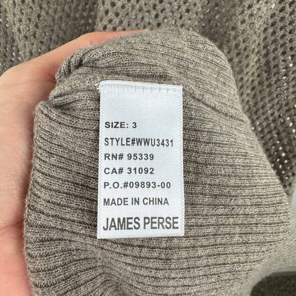 James Perse Mesh Knit Wool Cashmere Sweater - Picture 6 of 8